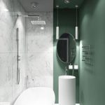 Du vert dans une salle de bain