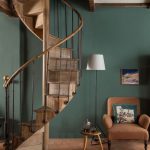 Mur peint en vert